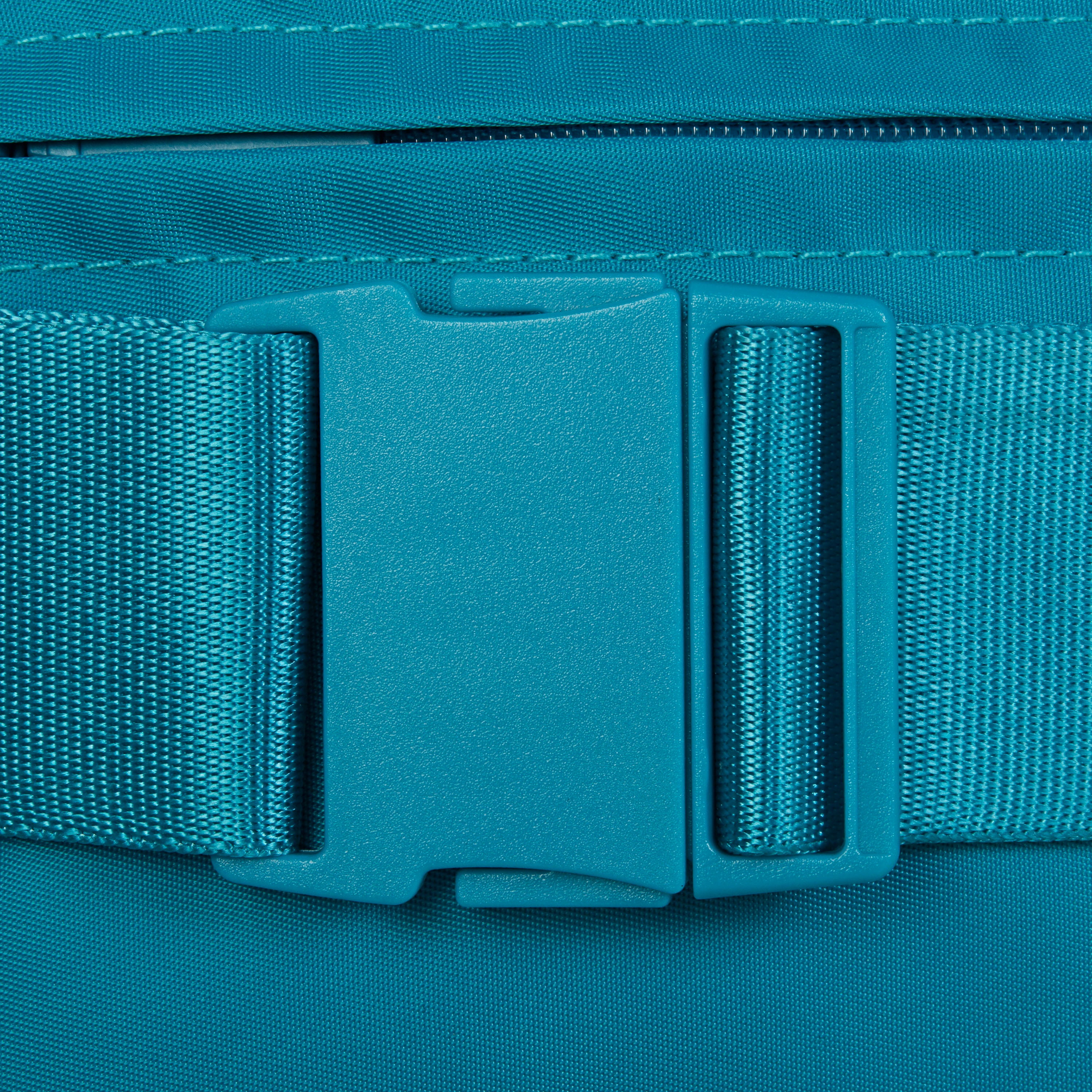 POPSUGAR Waist Pack Teal buckle closeup